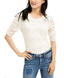 American Rag Juniors Tie-Back Lace Blouse, Size Medium
