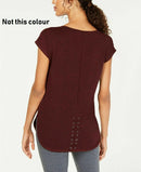 Ideology Lace-Up Lower Back Space Dyed Athletic T-Shirt