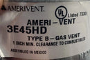 Amerivent 3in 45° Double-Wall Adjustable Gas Vent Elbow Pipe 3E45HD **NEW**