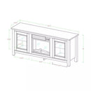 Walker Edison 58 Wood Media TV Stand Console With Fireplace