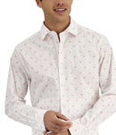 Bar III Mens Slim-Fit Stretch Flamingo Knit Dress Shirt