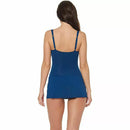 Bleu Rod Beattie Womens Dress for Success Shirred One Piece Swimsuit,10D/navy