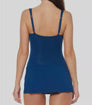 Bleu Rod Beattie Womens Dress for Success Shirred One Piece Swimsuit,10D/navy