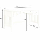 Crosley Adler Elegant Computer Desk in White Finish (CF6508-WH)