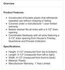 Houzer 190-95 Preferra 3-1/2 Garbage Disposal Flange Granite Black
