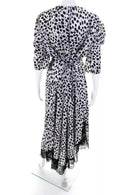Lost Ink Plus Lace-Trim Animal-Print Dress