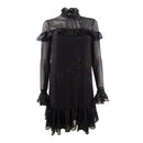 Betsey Johnson Womens Glitter Ruffled Mini Dress, Size 10