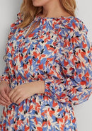 Lauren Ralph Lauren Floral Crinkled Georgette Dress