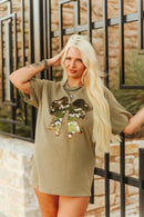 Sequin Camo Bow Graphic Tee