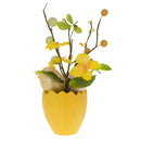 Set of 4 Colorful Spring Flowers with Easter Eggs 7 Inches