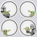 Grogu & Mandalorian Star Wars Ceramic Plate Set 4-Piece
