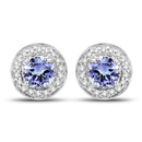 3.22 Carat Genuine Tanzanite & White Topaz .925 Sterling Silver Ring