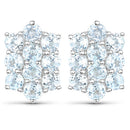8.80 Carat Genuine Blue Topaz .925 Sterling Silver 3 Piece Jewelry Set (Ring, Earrings, and Pendant w/ Chain)