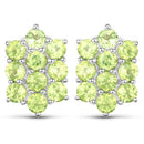 6.80 Carat Genuine Peridot .925 Sterling Silver 3 Piece Jewelry Set (Ring, Earrings, and Pendant w/ Chain)