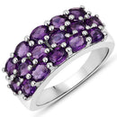 8.32 Carat Genuine Amethyst .925 Sterling Silver Jewelry Set