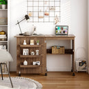 Folding Sewing Craft Table Shelf Storage Cabinet Home Furniture