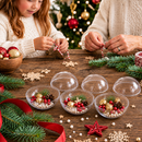 Set of 3 Clear Fillable Plastic Ball Christmas Ornament 4.7 Inches