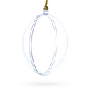 Set of 3 Clear Plastic Egg Ornaments 3.4 Inches (86 mm)