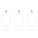 Set of 3 Clear Plastic Egg Ornaments 3.4 Inches (86 mm)