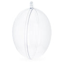 Set of 6 Clear Plastic Egg Ornaments 2.7 Inches