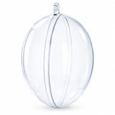 Set of 3 Clear Plastic Egg Ornaments 4.35 Inches (100 mm)