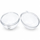 Set of 3 Clear Plastic Egg Ornaments 4.35 Inches (100 mm)