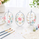 Set of 3 Clear Plastic Egg Ornaments 4.35 Inches (100 mm)