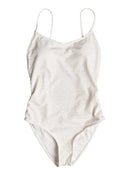 Roxy Womens Surf Memory One Piece Swimsuit, Marshmallow, Large