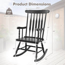 Rocking Chair with Solid Wooden Frame for Garden and Patio