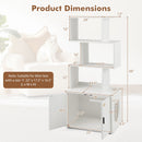 56 Inch Tall Cat Litter Box Enclosure with Storage