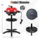1350 W Outdoor Electric BBQ Grill with Removable Stand Easy to Install