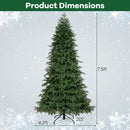 6/7.5 Feet Pre-Lit Artificial Christmas Tree with 11 Modes and Metal Stand
