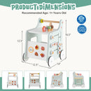 2-in-1 Baby Walker with Storage and Ice Creams for 1+ Years Old