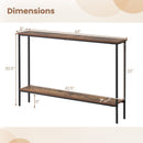 44 Inch Console Table with Shelf with Dual Anti-Tipping Kits