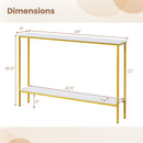 44 Inch Console Table with Shelf with Dual Anti-Tipping Kits