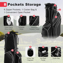 Golf Stand Cart Bag with 6-Way Divider Carry Pockets