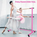47 Inch Double Ballet Barre with Anti-Slip Footpads