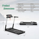 Foldable Treadmill with APP Control and LED Display 2.25 HP