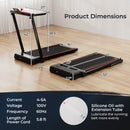 3-in-1 Folding Treadmill with Large Desk and LCD Display