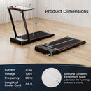 3-in-1 Folding Treadmill with Large Desk and LCD Display