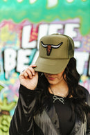 Steer Skull Patch Trucker Hat
