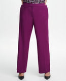 Calvin Klein Womens Highline Casual Wide Leg Pants, Purple, 14W Regular