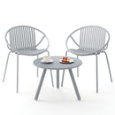 3-Piece Patio Conversation Set with Round Coffee Table