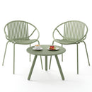 3-Piece Patio Conversation Set with Round Coffee Table