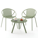 3-Piece Patio Conversation Set with Round Coffee Table