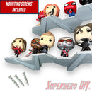 Team Shelves for Captain America: Civil War Build-a-Scene Funko Pop Set | Team Iron Man or Team Cap