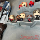 Team Shelves for Captain America: Civil War Build-a-Scene Funko Pop Set | Team Iron Man or Team Cap