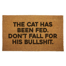 The Cat Has Been Fed Door Mat