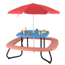 Toddler Outdoor Activity Table with Adjustable and Collapsible Umbrella