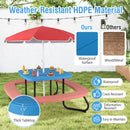 Toddler Outdoor Activity Table with Adjustable and Collapsible Umbrella